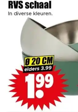 Dirk RVS schaal aanbieding