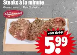 Dirk Steaks à la minute aanbieding