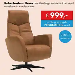 Woonsquare Relaxfauteuil Reno aanbieding