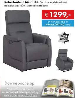 Woonsquare Relaxfauteuil Minardi aanbieding