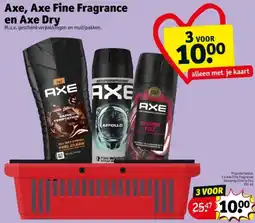 Kruidvat Axe, Axe Fine Fragrance en Axe Dry aanbieding