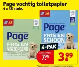 Kruidvat Page vochtig toiletpapier aanbieding