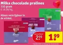 Kruidvat Milka chocolade pralines aanbieding