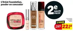 Kruidvat L'Oréal foundation, poeder en concealer aanbieding