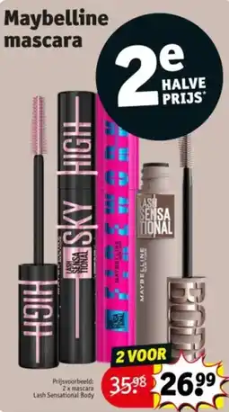 Kruidvat Maybelline mascara aanbieding