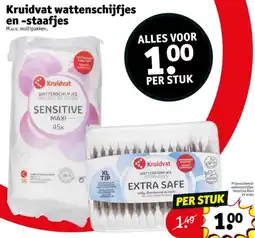 Kruidvat Kruidvat wattenschijfjes en -staafjes aanbieding