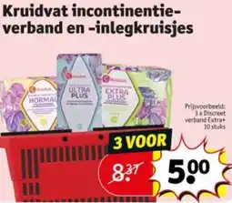 Kruidvat Kruidvat incontinentie verband en inlegkruisjes aanbieding