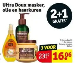 Kruidvat Ultra Doux masker, olie en haarkuren aanbieding