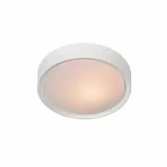 Leen Bakker Lucide plafondlamp Lex - Ø25 cm - wit - Leen Bakker aanbieding