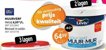 Brico Levis Muurverf 8L + 2L aanbieding