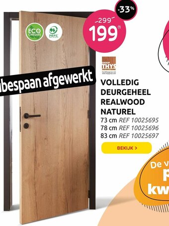 Brico Volledig Deurgeheel Realwood Naturel aanbieding