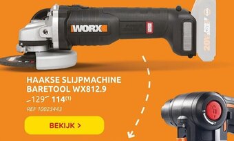 Haakse slijpmachine baretool WX812.9