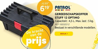 Brico Gereedschapskoffer stuff 12 Optimo aanbieding