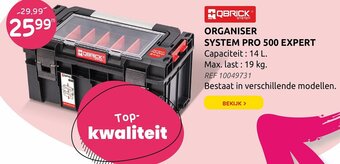 Brico Organiser System Pro 500 Expert aanbieding