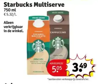 Kruidvat Starbucks multiserve aanbieding