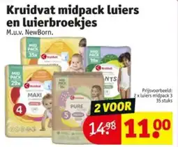 Kruidvat Kruidvat midpack luiers en luierbroekjes aanbieding