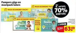 Kruidvat Pampers giga en maxipack luiers aanbieding