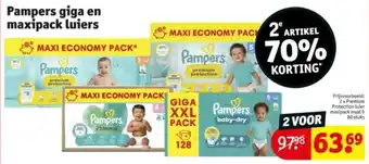 Pampers giga en maxipack luiers