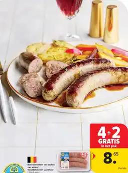 Carrefour Market Boerenworsten van varken van weleer kwaliteitsketen carrefour aanbieding