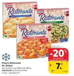Carrefour Market Pizza's ristorante dr. oetker aanbieding