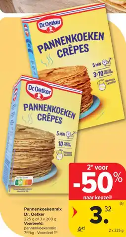 Carrefour Market Pannenkoekenmix Dr. Oetker aanbieding