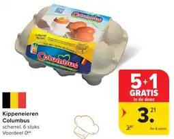 Carrefour Market Kippeneieren Columbus scharrel aanbieding