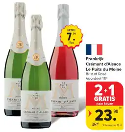 Carrefour Market Frankrijk Crémant d'Alsace Le Puits du Moine aanbieding