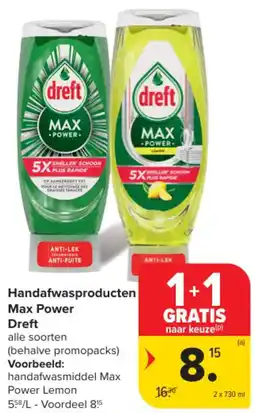 Carrefour Market Handafwasproducten Max Power Dreft aanbieding