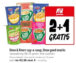 Jumbo Unox & Knorr cup-a-soup, Unox good snacks aanbieding