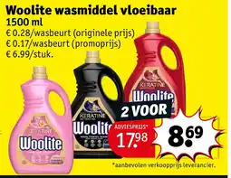 Kruidvat Woolite wasmiddel vloeibaar 1500 ml aanbieding