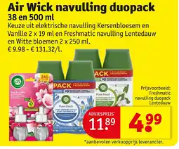 Kruidvat 4 x 38 stuks Air Wick navulling duopack aanbieding