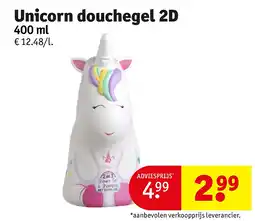 Kruidvat Unicorn douchegel 2D 400 ml aanbieding