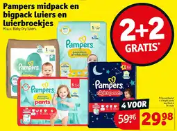 Kruidvat Pampers midpack en bigpack luiers en luierbroekjes aanbieding