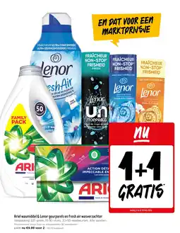Jumbo Ariel wasmiddel & Lenor geurparels en fresh air wasverzachter aanbieding