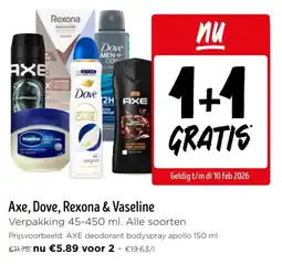 Jumbo Axe, Dove, Rexona & Vaseline aanbieding