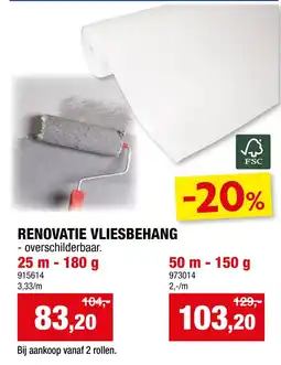 Hubo Renovatie Vliesbehang aanbieding