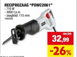 Hubo Reciprozaag POWC2061 aanbieding