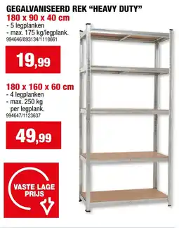 Hubo Gegalvaniseerd Rek Heavy Duty aanbieding