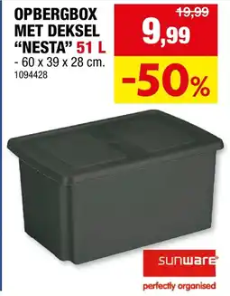 Hubo Sunware Opbergbox Met Deksel Nesta aanbieding