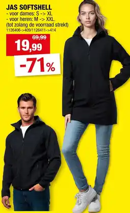 Hubo Jas Softshell aanbieding