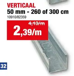 Hubo Wandprofiel Verticaal aanbieding