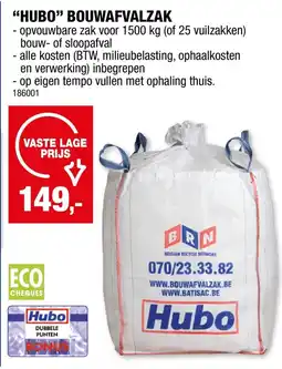 Hubo Hubo Bouwafvalzak aanbieding