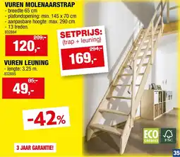 Hubo Vuren Molenaarstrap + Vuren Laeuning aanbieding