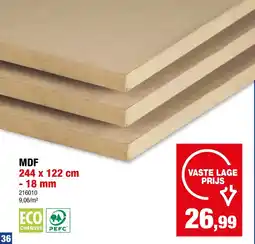 Hubo MDF aanbieding