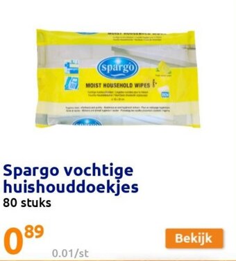 Action Spargo vochtige huishouddoekjes aanbieding