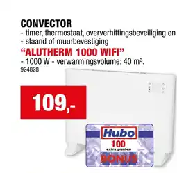 Hubo Convector alutherm 2000 wifi aanbieding