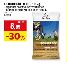 Hubo Gedroogde mest aanbieding