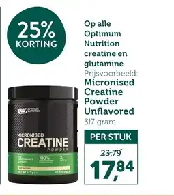 Holland & Barrett Op alle optimum nutrition creatine en glutamine aanbieding