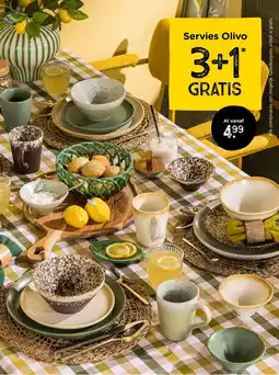 Xenos Servies Olivo aanbieding