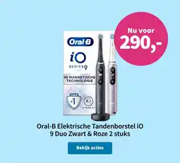 Plein.nl Oral-B Elektrische Tandenborstel iO 9 Duo Zwart & Roze aanbieding
